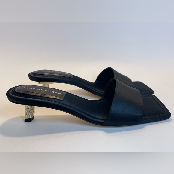 NWT GOOD AMERICAN Kickstand Slide Sandal (Women) Size 10 Black - Picture 5 of 9